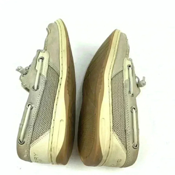 Sperry topsider flats 7 beige leather memory foam - Picture 5 of 9